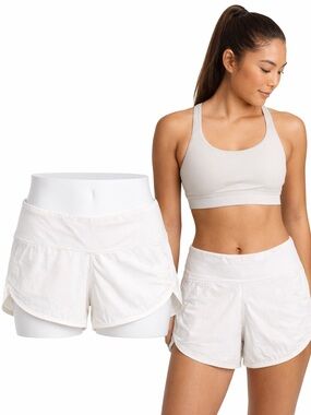 Lululemon | White Athletic Running Shorts | Lightweight Activewear | Size 4